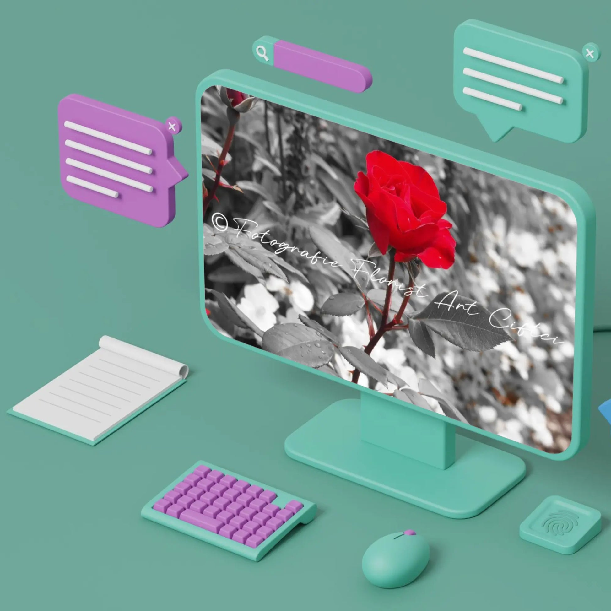 Fotografie Rote Rose Fotografie Floral Art Ciftci