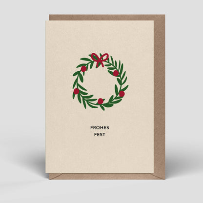 Klappkarte - Weihnachtskranz - Nr. 296