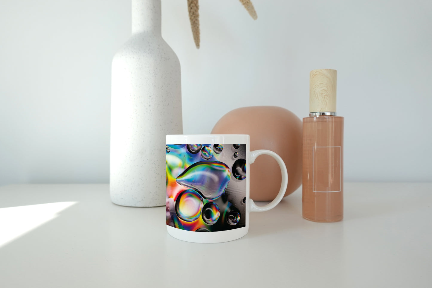 Fototasse Öltropfen