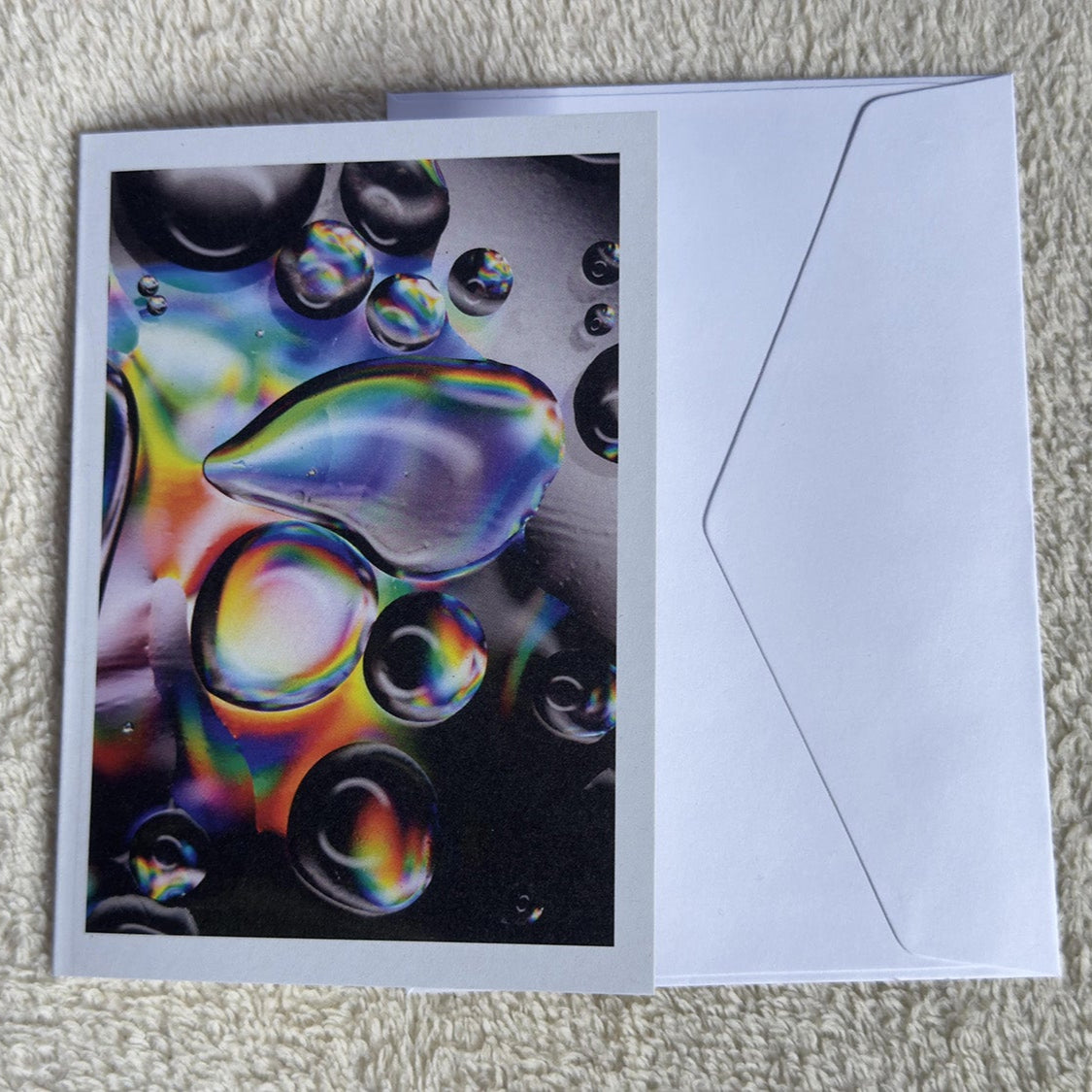 Kunstkarte Öltropfen mit Umschlag