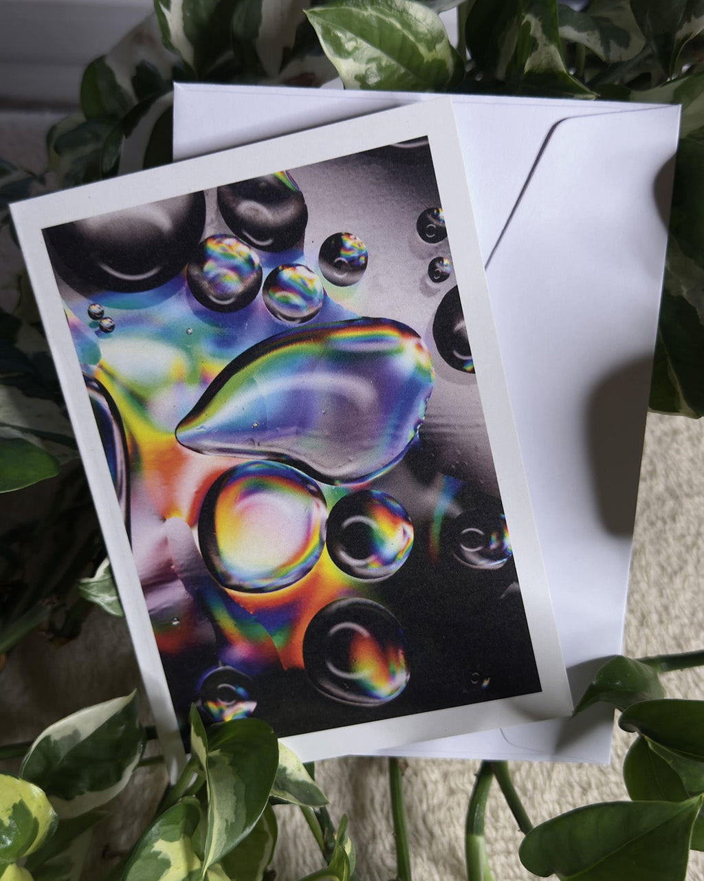 Kunstkarte Öltropfen mit Umschlag