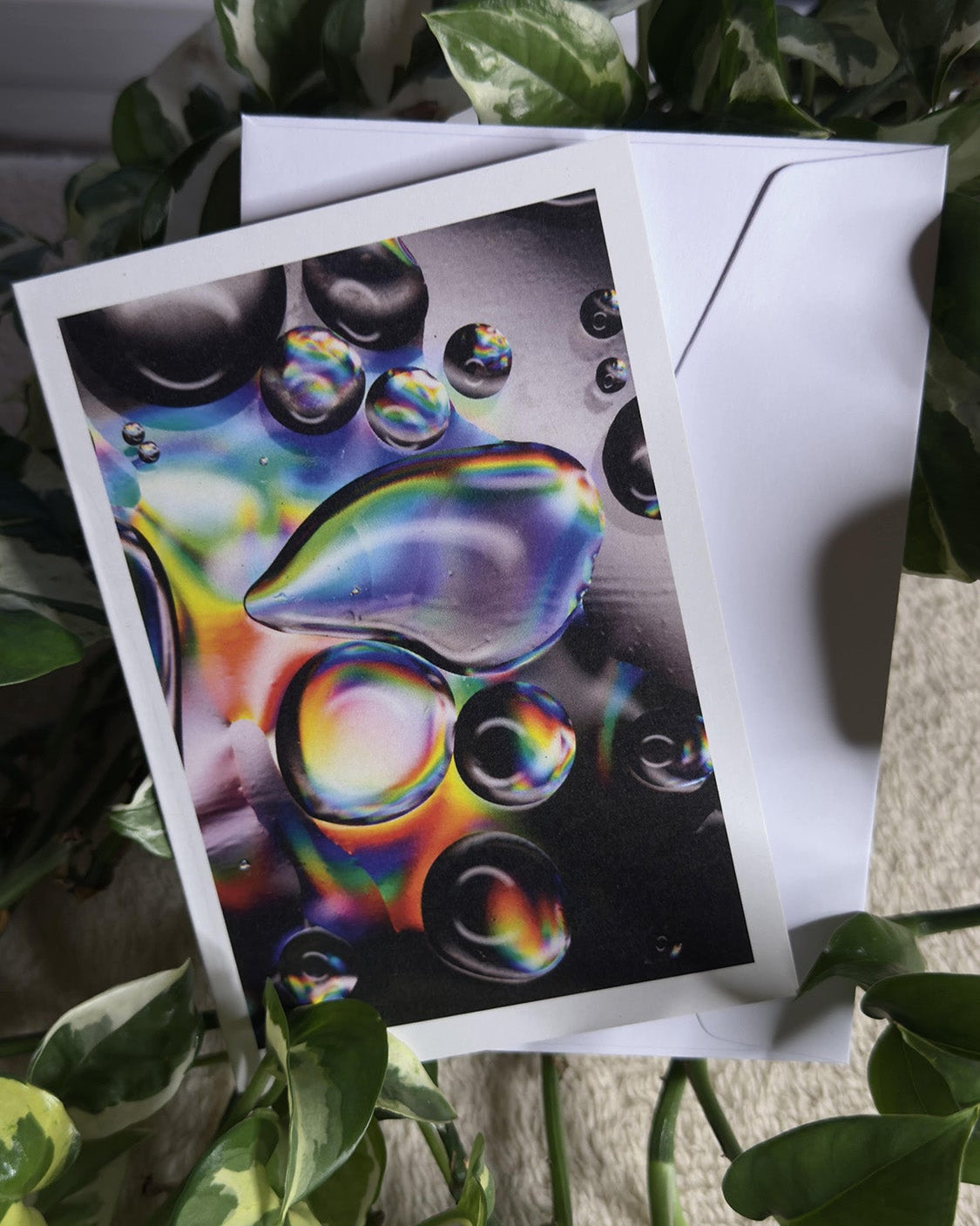 Kunstkarte Öltropfen mit Umschlag