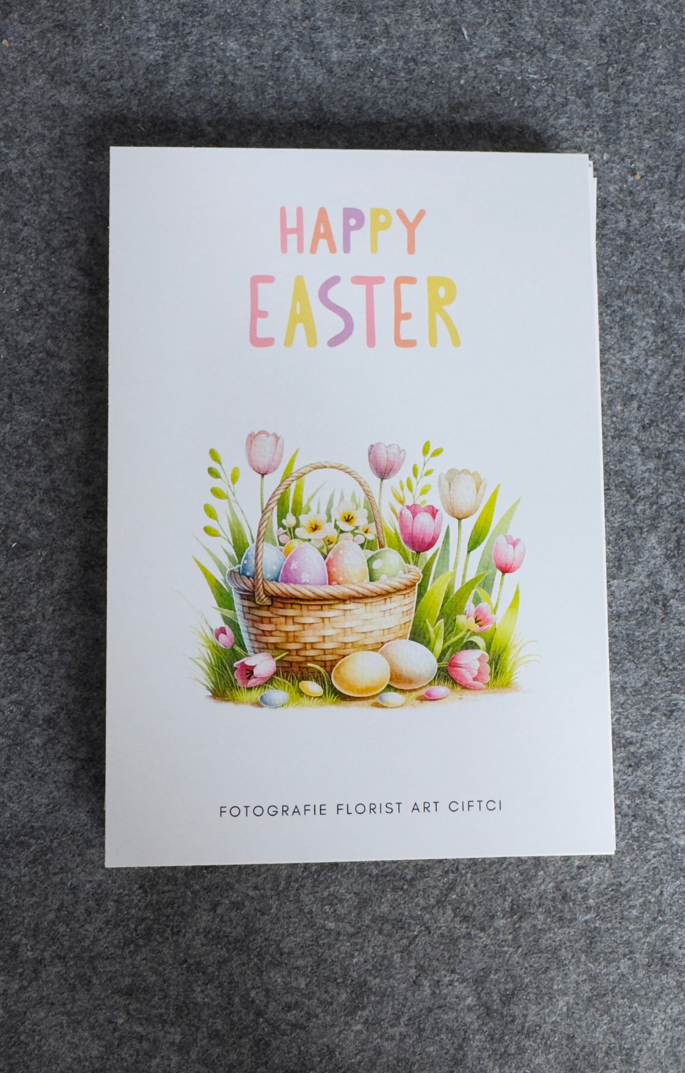 Postkarte Happy Easter Basket
