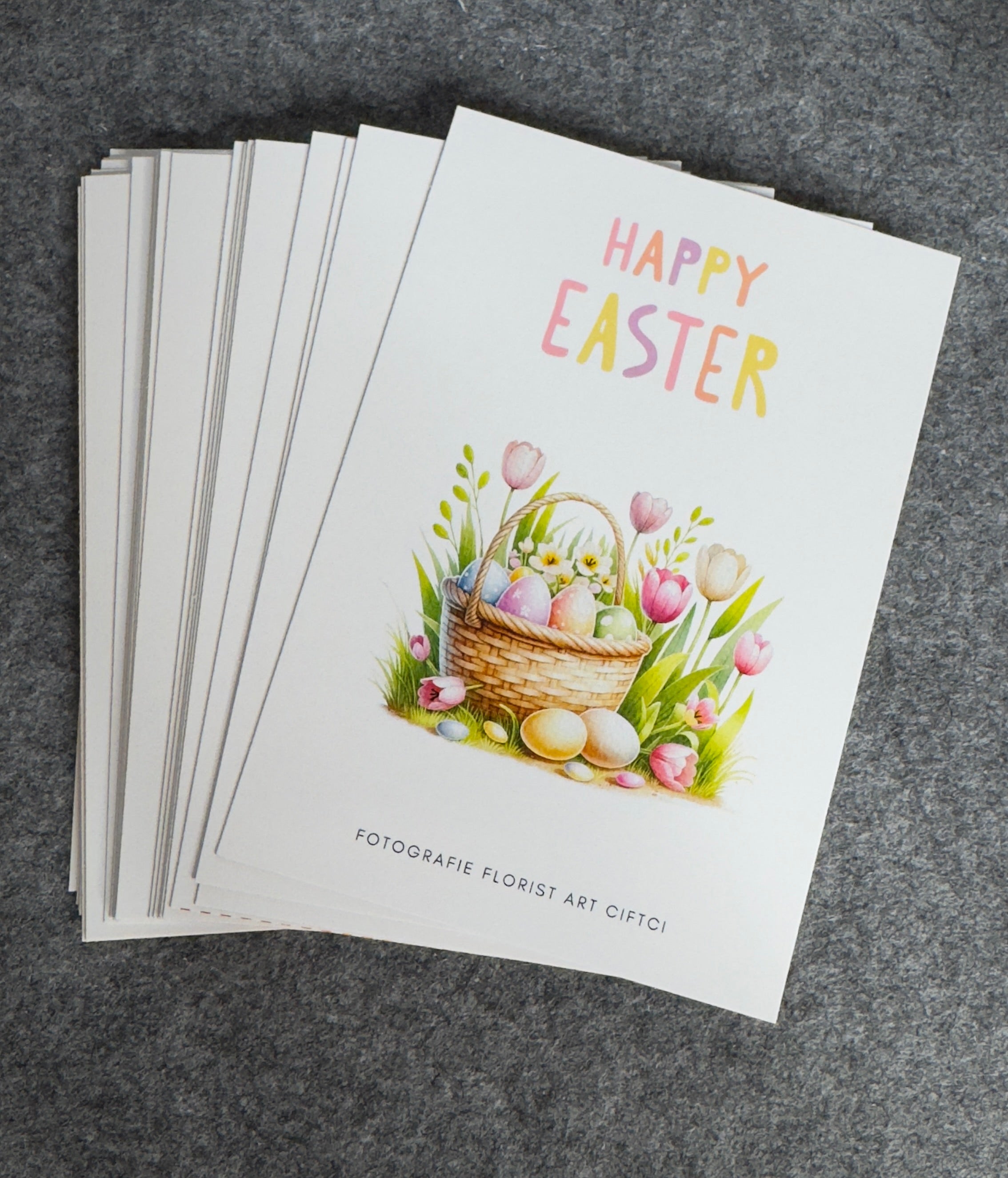 Postkarte Happy Easter Basket