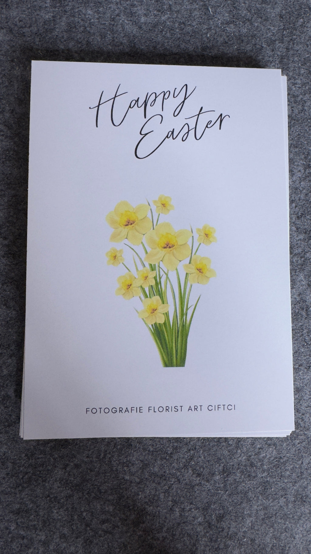 Postkarte Happy Easter Narcissus