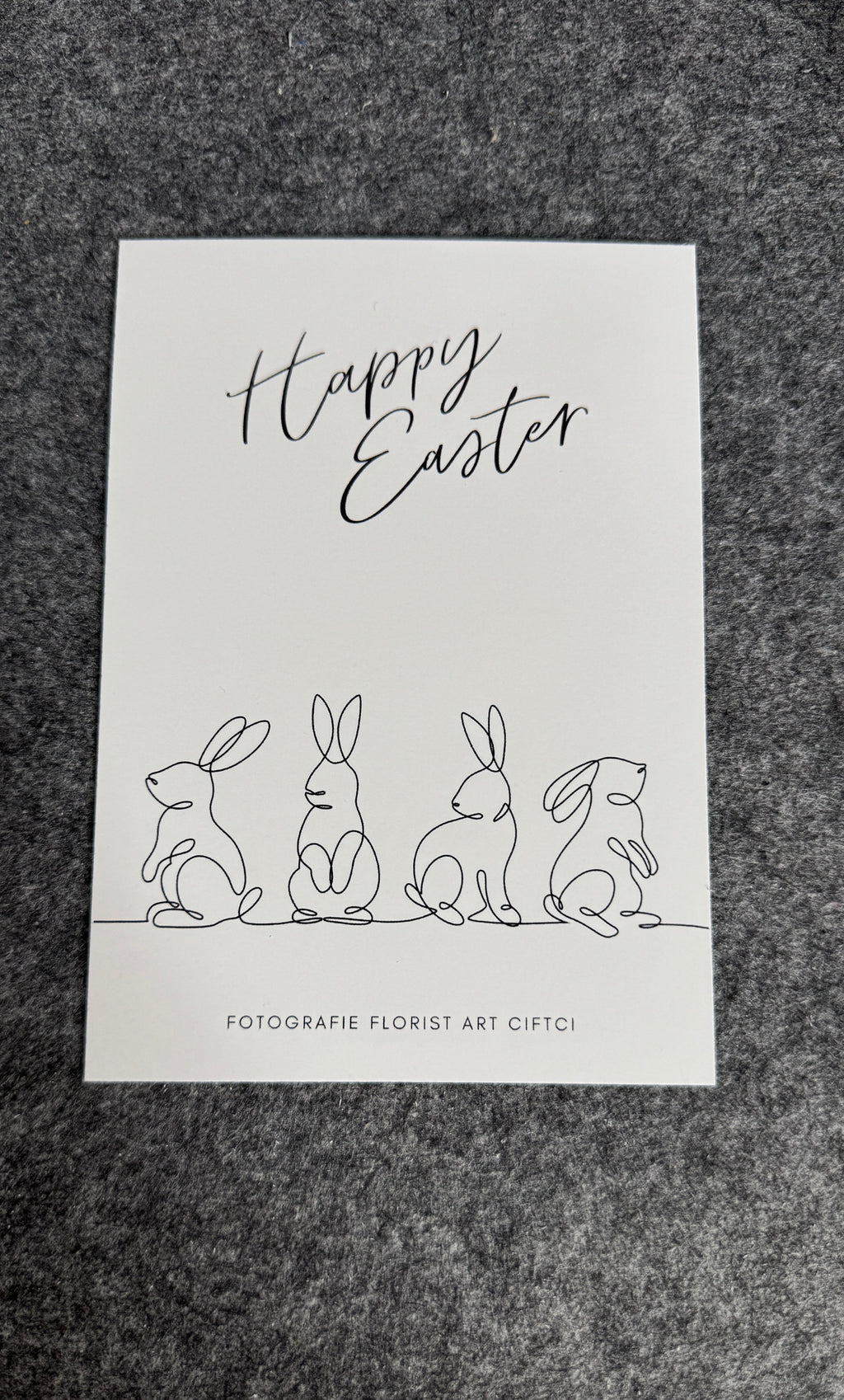 Postkarte Happy Easter Line Art