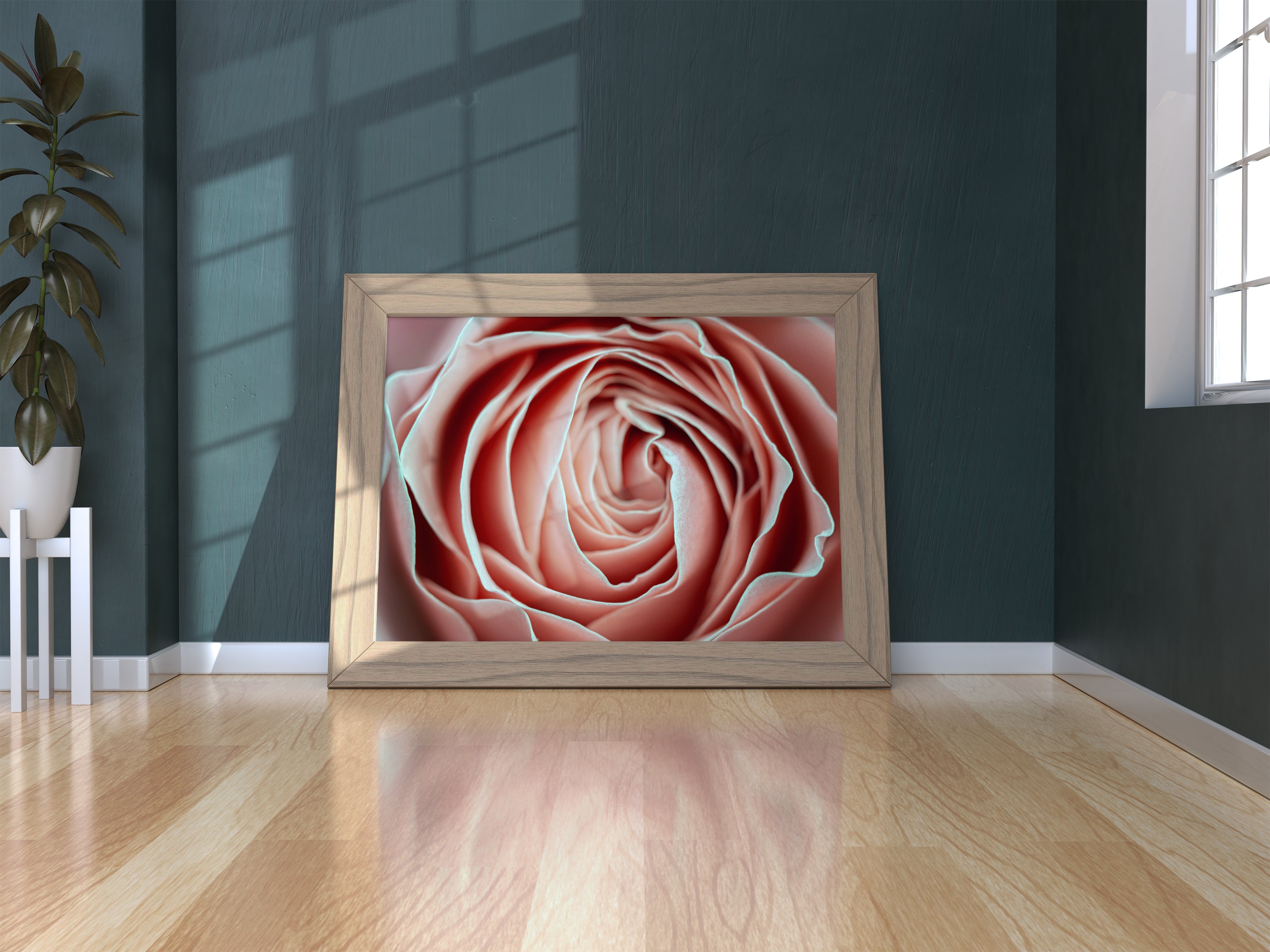 Kunstdruck Rose apricot